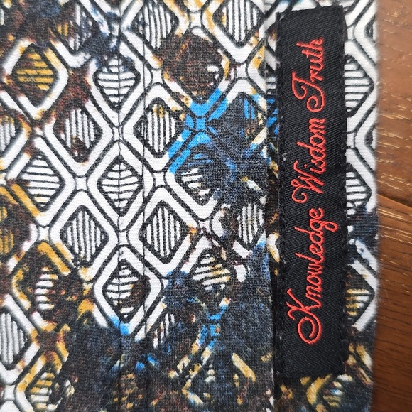 ROBERT GRAHAM Blue and Brown Polo Shirt Pattern Mens L - Picture 3 of 7